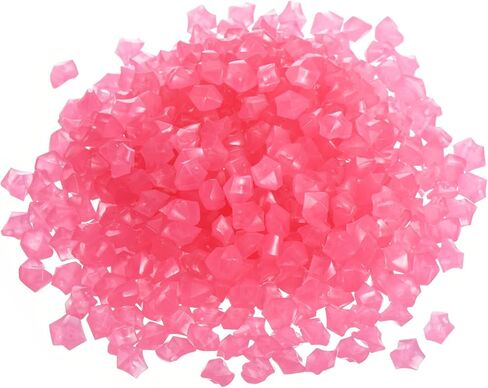 300pcs Glow Rocks 8-10mm Glow Pebbles Decoration in The Dark Luminous Stones Decor DIY Decorative White for Garden, Potted Plant, Fish Tank in Saudi Arabia
