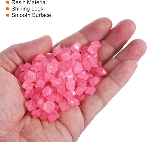 300pcs Glow Rocks 8-10mm Glow Pebbles Decoration in The Dark Luminous Stones Decor DIY Decorative White for Garden, Potted Plant, Fish Tank in Saudi Arabia