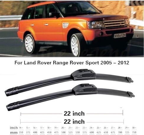 شفرات ممسحة الأمامية والخلفية المقدمة لـ Land Rover Range Rover Sport 2005-2012 Windshield Windscreen Window 22 "22" 16 " in Kuwait