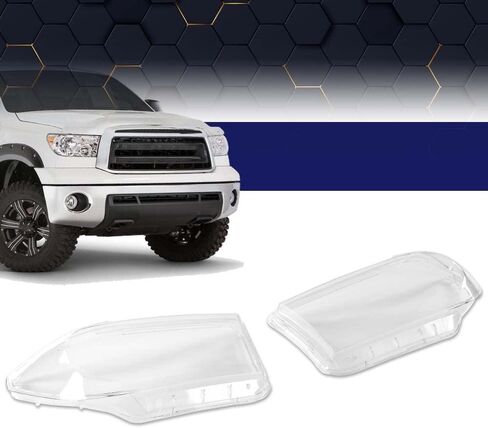 PIT66 Headlight Cover Compatible with 2007-2013 Toyota Tundra/2008-2017 Toyota Sequoia 811100C051 811500C051 Left Driver and Right Passenger Side Clear in Saudi Arabia