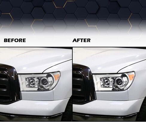 PIT66 Headlight Cover Compatible with 2007-2013 Toyota Tundra/2008-2017 Toyota Sequoia 811100C051 811500C051 Left Driver and Right Passenger Side Clear in Saudi Arabia