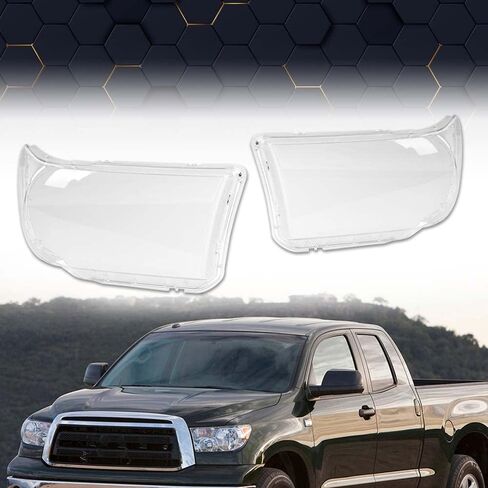PIT66 Headlight Cover Compatible with 2007-2013 Toyota Tundra/2008-2017 Toyota Sequoia 811100C051 811500C051 Left Driver and Right Passenger Side Clear in Saudi Arabia