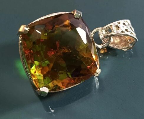 56.86 Ct Certified Natural Zultanite 7-Color Pendant in 925 Silver – Loose Gemstone for Jewelry Making in Saudi Arabia