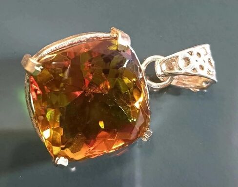 56.86 Ct Certified Natural Zultanite 7-Color Pendant in 925 Silver – Loose Gemstone for Jewelry Making in Saudi Arabia