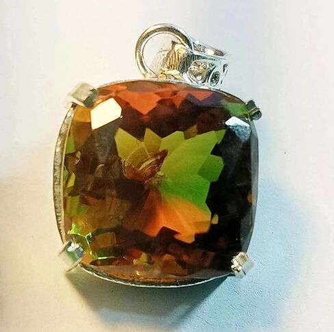 56.86 Ct Certified Natural Zultanite 7-Color Pendant in 925 Silver – Loose Gemstone for Jewelry Making in Saudi Arabia