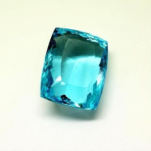 111 Carat Natural Blue Aquamarine Cushion Shape Certified Loose Gemstone for Jewellery Making in Saudi Arabia