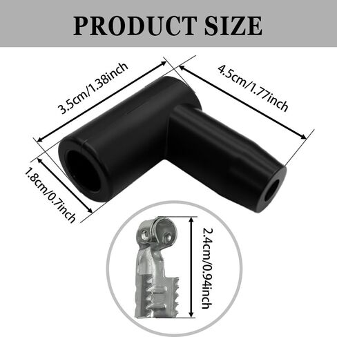 8PCS Spark Plug Boot Terminal Kit, Automotive Replacement Ignition Coil On Plug Boots, 90 Degree HEl Distributor and Coil Boot lgnition Wire, Car Accessories for 6mm 7mm 8mm 9mm 10mm Wires in Saudi Arabia