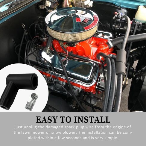 8PCS Spark Plug Boot Terminal Kit, Automotive Replacement Ignition Coil On Plug Boots, 90 Degree HEl Distributor and Coil Boot lgnition Wire, Car Accessories for 6mm 7mm 8mm 9mm 10mm Wires in Saudi Arabia