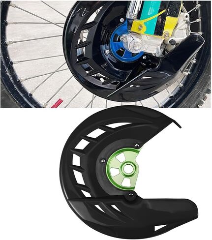 Compatible with KX250F KX450F KXF 250 450 2006-2018 KX125 KX250 2006-2008 KLX450R 2008-2015 Front Brake Disc Guard Cover(Black) in Saudi Arabia