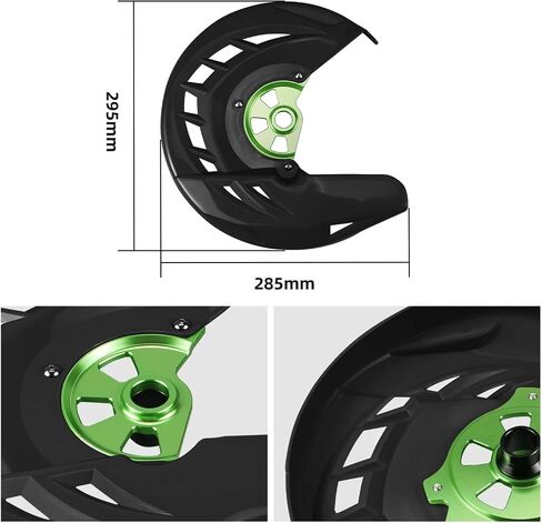 Compatible with KX250F KX450F KXF 250 450 2006-2018 KX125 KX250 2006-2008 KLX450R 2008-2015 Front Brake Disc Guard Cover(Black) in Saudi Arabia