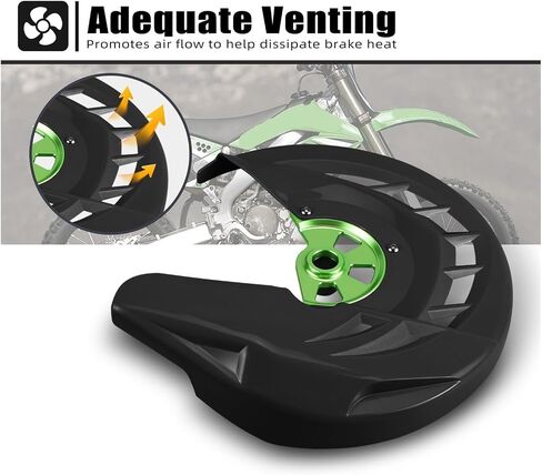 Compatible with KX250F KX450F KXF 250 450 2006-2018 KX125 KX250 2006-2008 KLX450R 2008-2015 Front Brake Disc Guard Cover(Black) in Saudi Arabia