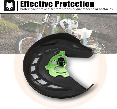 Compatible with KX250F KX450F KXF 250 450 2006-2018 KX125 KX250 2006-2008 KLX450R 2008-2015 Front Brake Disc Guard Cover(Black) in Saudi Arabia