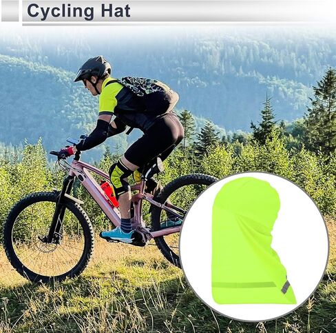 Cycling Hat Sweat and Moisture Wicking Reflective Hard Hat Liner Mesh Fabric Fluorescent Green 22x42cm 1 Pcs in Saudi Arabia