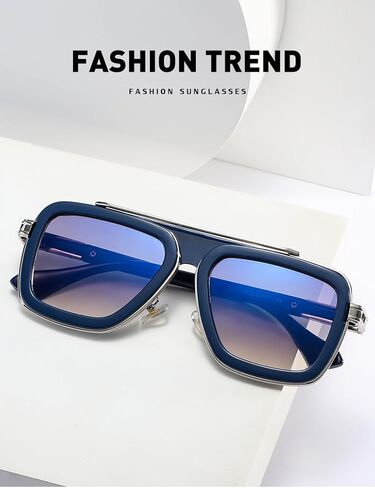 Fashion Mens Sunglasses Shades 56mm UV 400 Protection Lens Sun Glasses Square (98082) in Kuwait