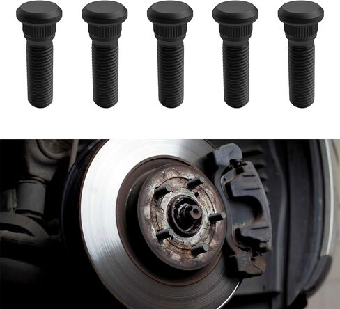 5PCS Wheel Studs, Automotive Wheel Bolts, 49mm Long & M12x1.5 Steel Lug Bolts, Car Tire Screw Rod Car Accessories Fit for Toyota Chevy Scion Pontiac, Replaces OEM#610-266 90942-02049 (Black) in Saudi Arabia