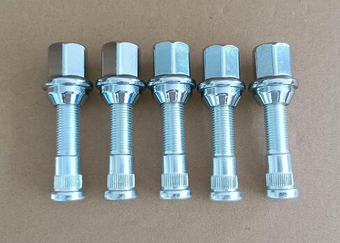 5pcs M14-1.50 مسامير مسمار العجلة المسننة 610-615-0.63 'Knurl ، 2.35' in Kuwait