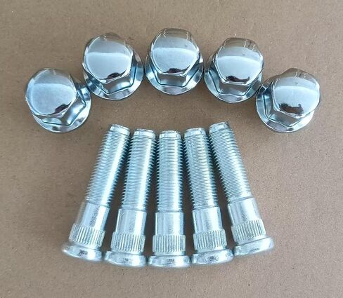 5pcs M14-1.50 مسامير مسمار العجلة المسننة 610-615-0.63 'Knurl ، 2.35' in Kuwait