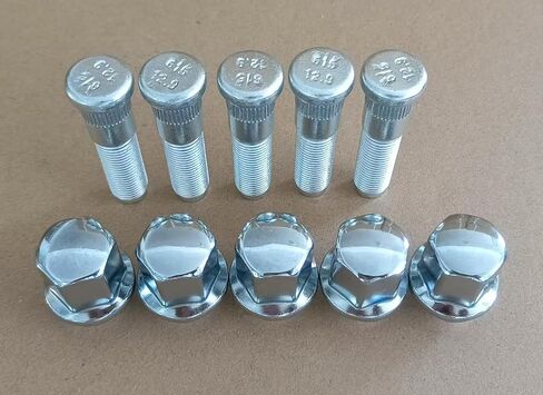 5pcs M14-1.50 مسامير مسمار العجلة المسننة 610-615-0.63 'Knurl ، 2.35' in Kuwait