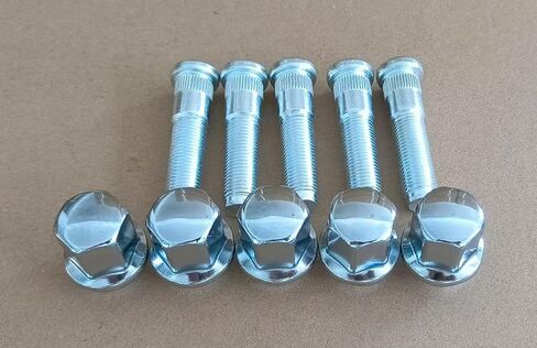 5pcs M14-1.50 مسامير مسمار العجلة المسننة 610-615-0.63 'Knurl ، 2.35' in Kuwait