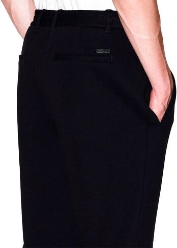 Armani Exchange Men's Cozy Pique Trouser, Black in Saudi Arabia