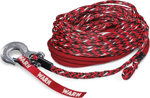 WARN 102558 Spydura Nightline Reflective Synthetic Winch Cable Rope with Swivel Hook End: 3/8" Diameter x 100' Length, 6 Ton (12,000 lb) Capacity in Saudi Arabia