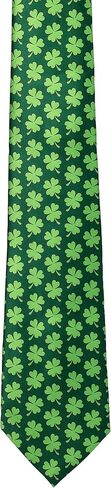 ASVP Shop Shamrock Tie - St. Patrick's Clover Clevtie للرجال | حزب الأيرلندي الأخضر المحظوظ وارتداء العطلات in Saudi Arabia