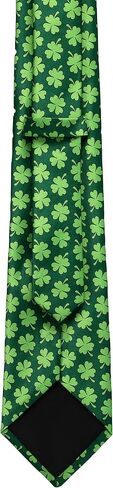 ASVP Shop Shamrock Tie - St. Patrick's Clover Clevtie للرجال | حزب الأيرلندي الأخضر المحظوظ وارتداء العطلات in Saudi Arabia