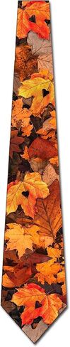 Three Rooker Fall Ties Mens Autumn Leaf Necktie Thanksgiving Tie for Men in Saudi Arabia