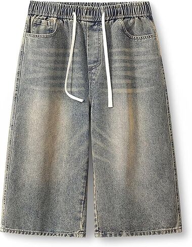 Womans Y2k Baggy Jean Shorts Straight Loose Fit Denim Shorts Summer Casual Jorts Streetwear Clothes in Saudi Arabia