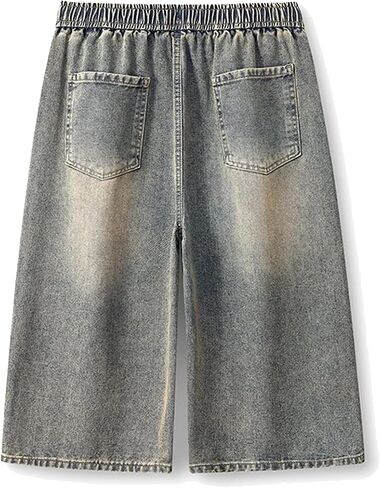 Womans Y2k Baggy Jean Shorts Straight Loose Fit Denim Shorts Summer Casual Jorts Streetwear Clothes in Saudi Arabia
