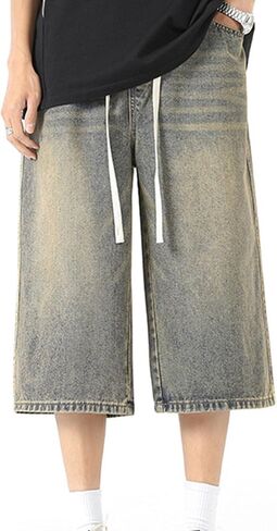 Womans Y2k Baggy Jean Shorts Straight Loose Fit Denim Shorts Summer Casual Jorts Streetwear Clothes in Saudi Arabia
