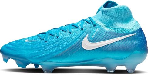 Nike Phantom Luna 2 Elite FG High-Top Soccer Cleats (FJ2572-400, Blue Fury/White) Size 10.5 in Saudi Arabia