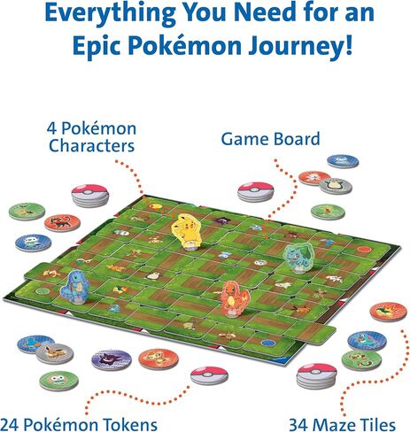 Ravensburger Pokémon Labyrinth - An Entertaining Family Board Game for Kids & Adults | Age 7 & Up | Engaging Gameplay | High Replay Value | 2 - 4 Players in Saudi Arabia