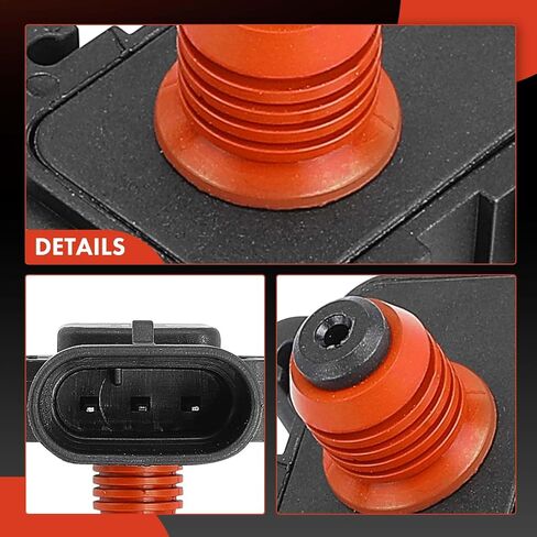 A-Premium Turbocharger Boost Sensor [3 دبابيس] متوافق مع شيفروليه سيلفرادو 2500 3500 HD ، سيلفرادو 3500 ، سيلفرادو 3500 كلاسيك ، إكسبريس 4500 و GMC Sierra 2500 3500 HD ، Savana 4500 ، 6.6L in Saudi Arabia