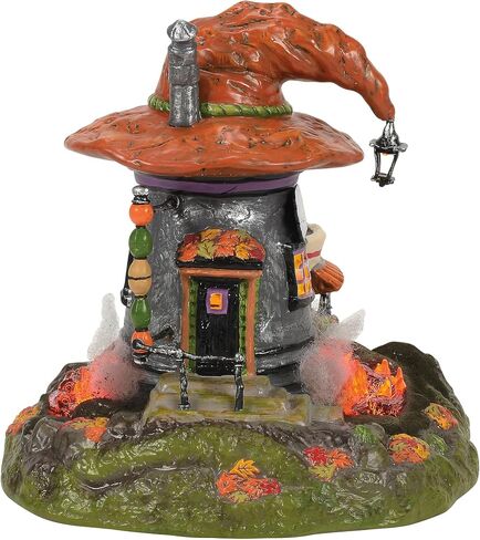 Department 56 Snow Village Halloween Luna's Late Night Brew Lit Building and Figurine Set, 8.74 Inch, Multicolor in Saudi Arabia