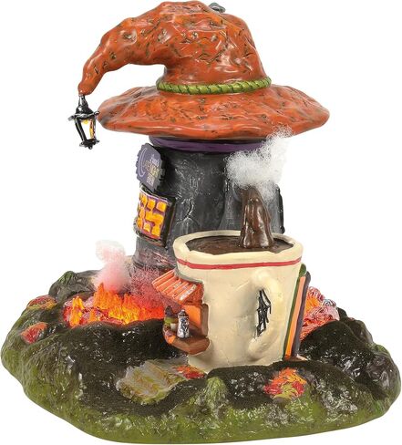Department 56 Snow Village Halloween Luna's Late Night Brew Lit Building and Figurine Set, 8.74 Inch, Multicolor in Saudi Arabia