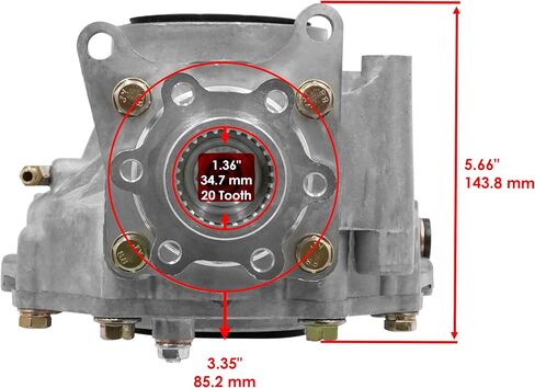 Caltric Rear Differential with Propeller Drive Shaft Compatible with Yamaha Grizzly 660 Yfm660F 2003-2008 in Saudi Arabia