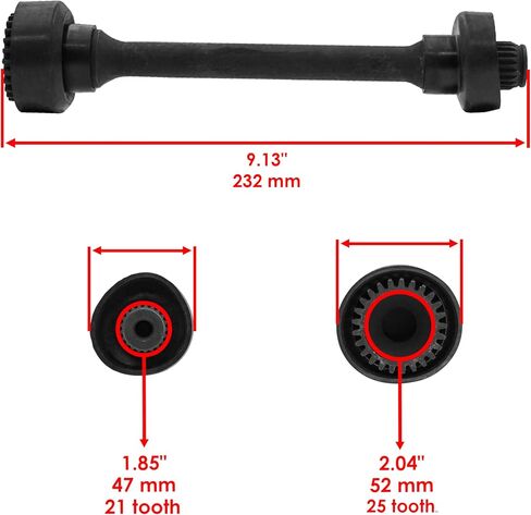 Caltric Rear Differential with Propeller Drive Shaft Compatible with Yamaha Grizzly 660 Yfm660F 2003-2008 in Saudi Arabia