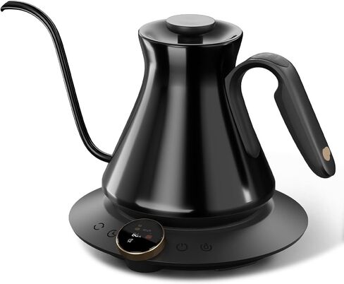 Cocinare Gooseneck Electric Kettle with One-touch ±1℉ Temperature Control & Digital Screen for Pour Over Coffee & Tea, Rapid Boil Hot Water, 0.6L White (FLOW B6) in Kuwait
