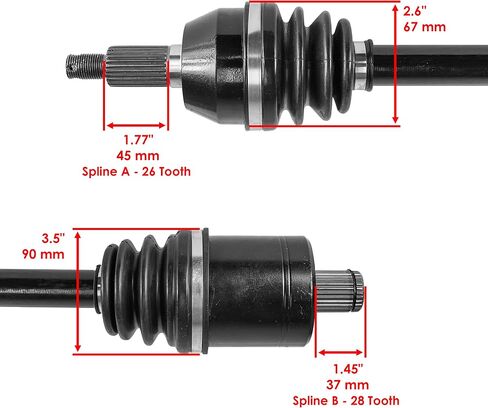 Caltric Rear Right And Left Complete Cv Joint Axle Compatible with Polaris Rzr Xp 1000 2014-2017 / Rzr Xp 4 1000 Eps 2014-2017 in Saudi Arabia