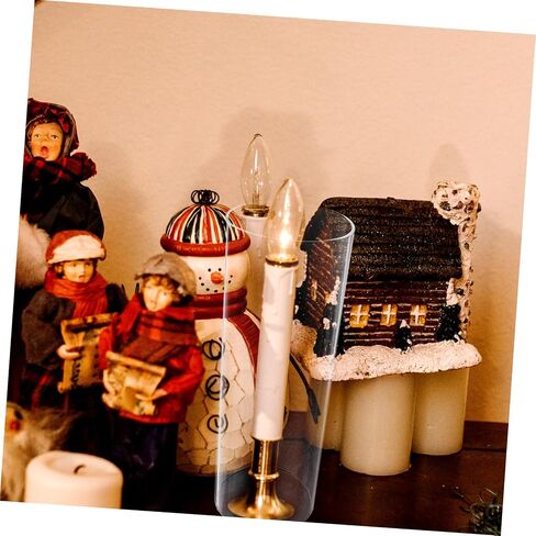 4PCS Glass Candle Covers Windproof Candle Shades Glass Holders for Home Decoration Weddings and Parties in Saudi Arabia