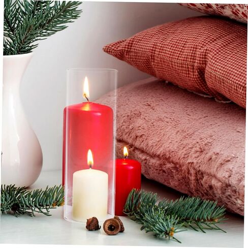 4PCS Glass Candle Covers Windproof Candle Shades Glass Holders for Home Decoration Weddings and Parties in Saudi Arabia