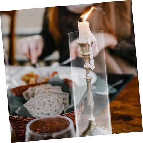4PCS Glass Candle Covers Windproof Candle Shades Glass Holders for Home Decoration Weddings and Parties in Saudi Arabia