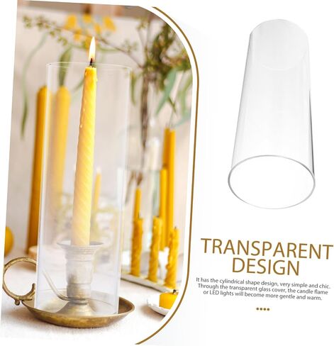 4PCS Glass Candle Covers Windproof Candle Shades Glass Holders for Home Decoration Weddings and Parties in Saudi Arabia