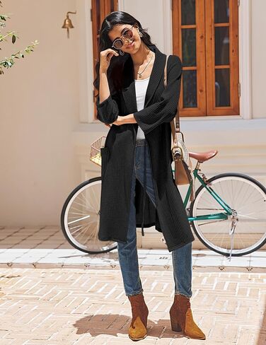 Ekouaer Robes for Women Waffle Knit Bathrobe Lightweight Kimono Robe Knee Length Loungewear with Pockets in Saudi Arabia