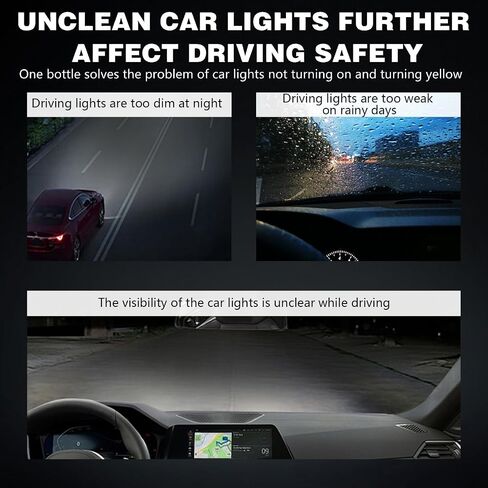 Automotive Headlight Restoration Fluid Kit, 2025 Headlamp Restoration Oxidized Kit, Professional & Multifunctional Car Headlight Polishing, Durable Headlight Repair Kit for All Vehicle Types in Saudi Arabia