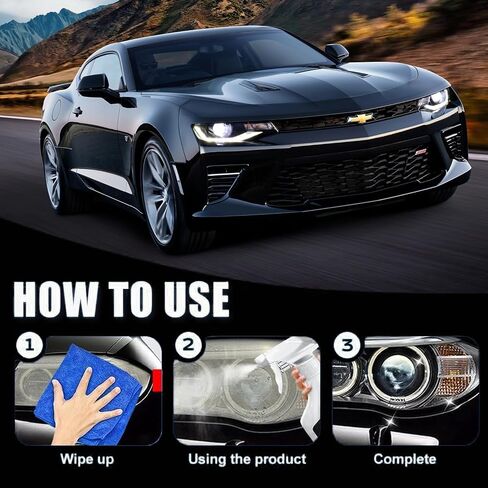 Automotive Headlight Restoration Fluid Kit, 2025 Headlamp Restoration Oxidized Kit, Professional & Multifunctional Car Headlight Polishing, Durable Headlight Repair Kit for All Vehicle Types in Saudi Arabia