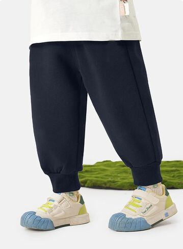 Amiyan Toddler Sweatpants بنطلون القطن مع جيب وركض السراويل المزخرفة للأطفال 2-7Y in Kuwait