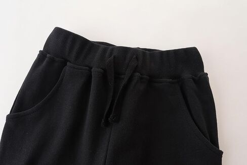 Amiyan Toddler Sweatpants بنطلون القطن مع جيب وركض السراويل المزخرفة للأطفال 2-7Y in Kuwait