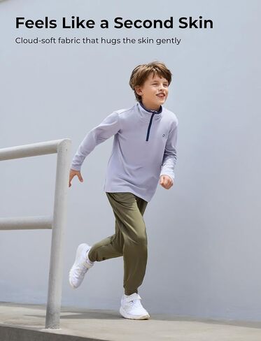 PATPAT Boys Ultra-Soft Quick-Dry Athletic Pants with Pockets & Inner Drawcord, Lightweight Joggers for Sports Training in Saudi Arabia